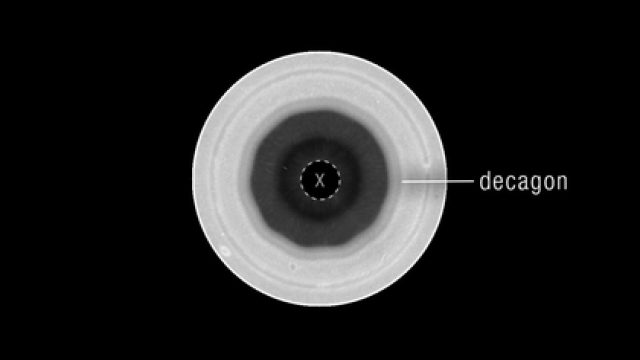 New Discoveries Around Saturn: Decagon Forms at South Pole