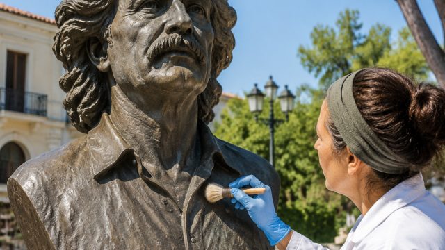 Restoration of Nikos Xylouris Bust Marks Cultural Revival | zero roulette, daftar judi qq terpercaya
